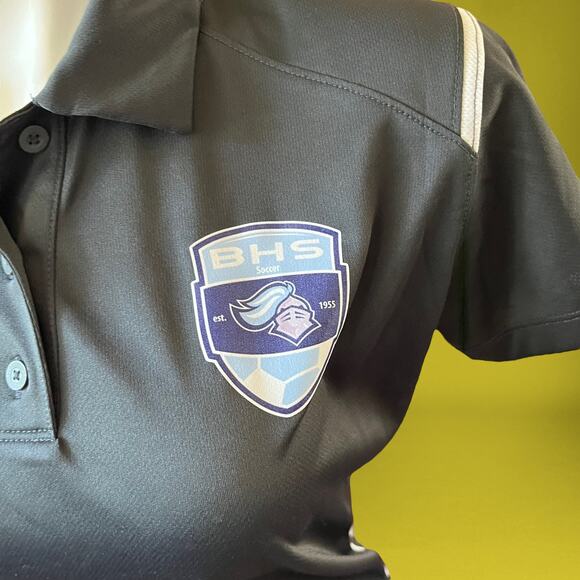 Nike Polo Shirt Women's Medium Dri Fit Soccer Athletic Fit Cut Embroidered Logo - Picture 4 of 7